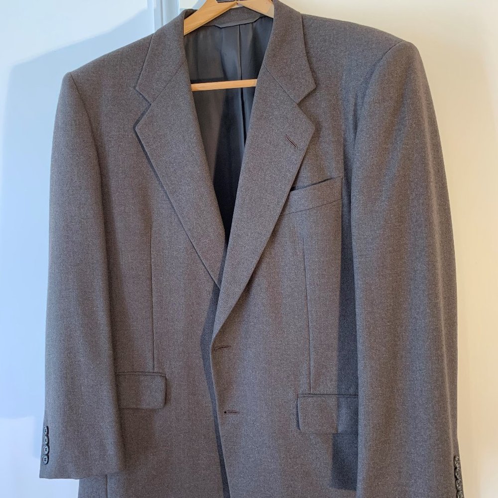 Hickey-Freeman wool suit.  Gray